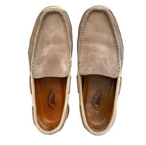 TOMMY BAHAMA Clove w/ Sisal 259 Tan Suede Leather Shoes - Size 9M